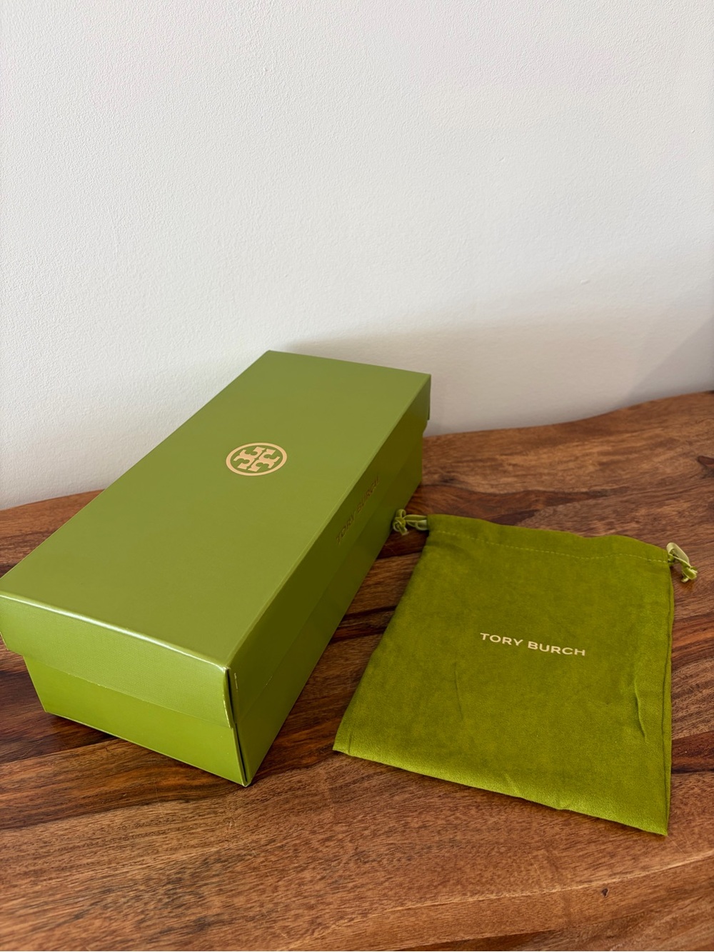 Tory Burch shoe box and dust bag